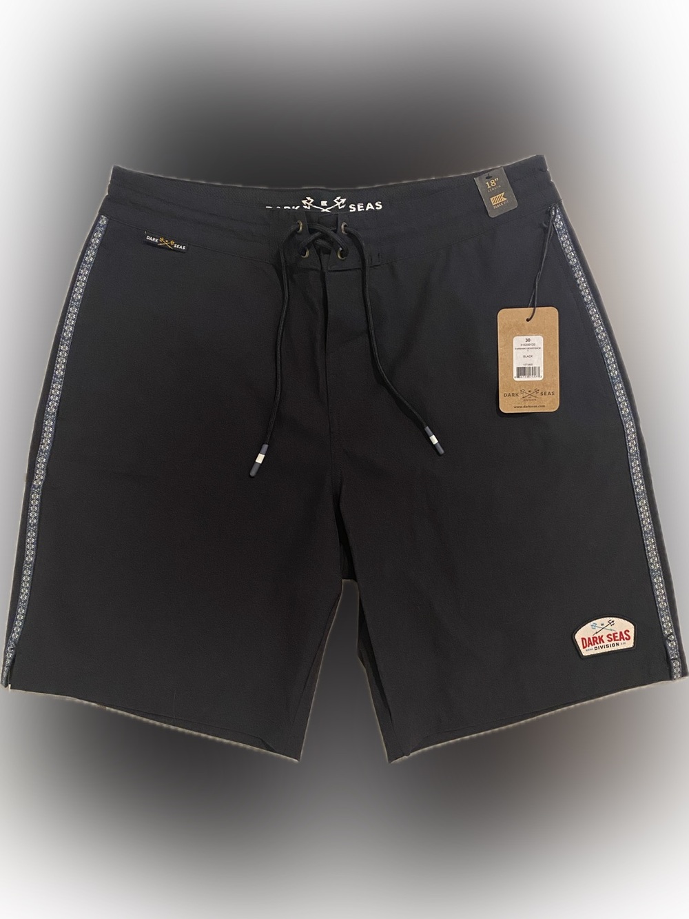 Dark Seas, Dark Seas Division board shorts, color black, size 30